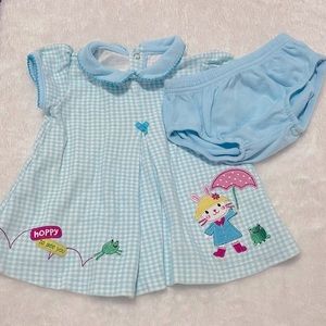 🎀 3-6 months 2 pc baby girl outfit 🎀 baby girl clothes set baby blue